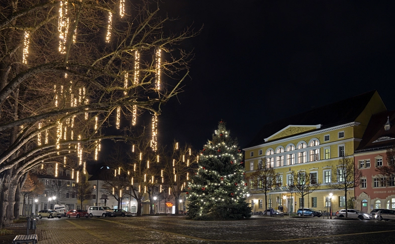 Adventsbeleuchtung - Marktplatz Delitzsch © C. Maurer/Stadt Delitzsch