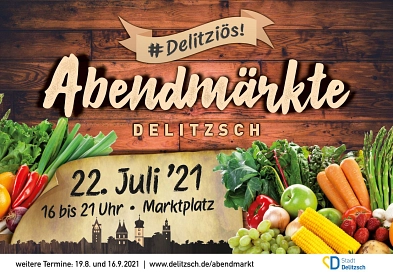 delitziöser Abendmarkt am 22. Juli 2021 © Stadt Delitzsch