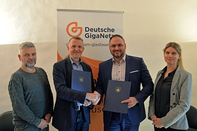 Kooperationsvereinbarung über Glasfaserausbau unterzeichnet © C. Maurer/Stadt Delitzsch