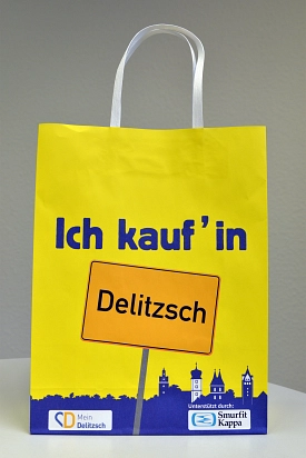 Papiertüte - Ich kauf in Delitzsch © C. Maurer/Stadt Delitzsch
