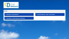 Das Foto zeigt symbolisch die Startseite für die Online-Termin-Buchung in der Stadtverwaltung. © Stadt Delitzsch/cleverq